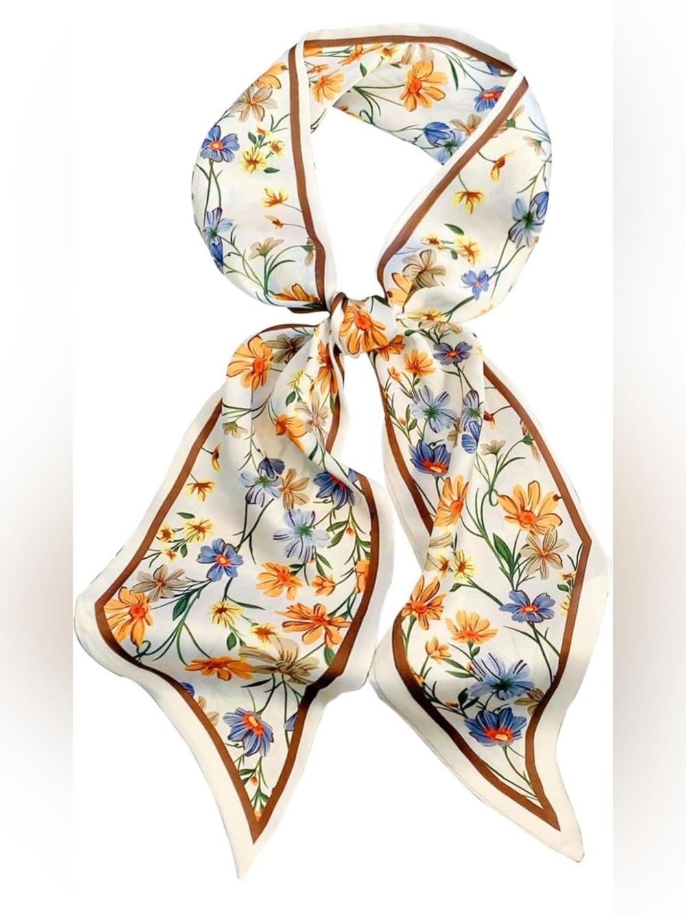 Fashion Scarf for Women - 58" Long Skinny Scarf Lightweight, Luxurious Silk Feel